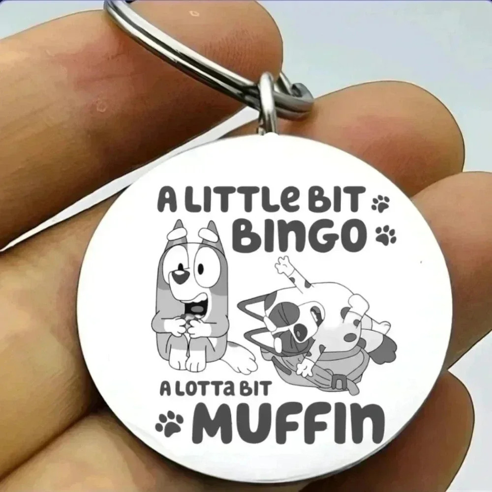 Bluey and bingo hot funny Keychain